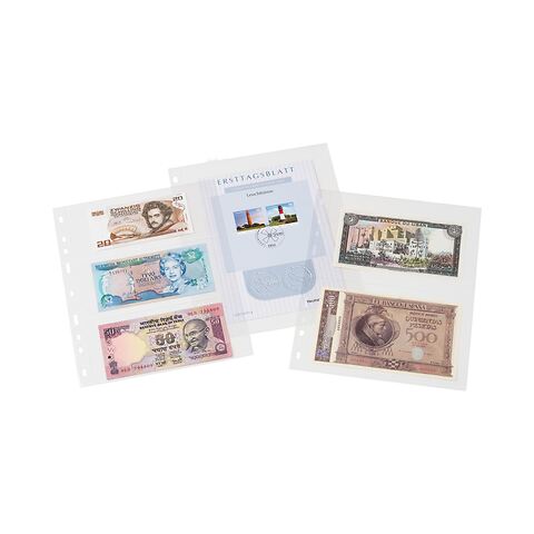 50 Pochettes Transparentes Leuchtturm 4 Divisions – Rangez Vos Billets Et Cartes En Toute Sécurité !