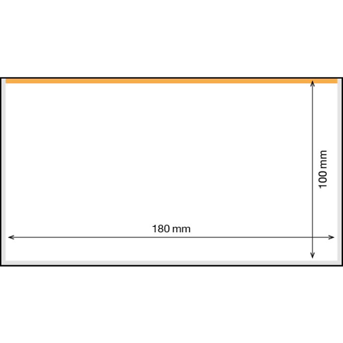 Basic 180 Pochettes de protection pour billets, paquet de 50, 180x100mm