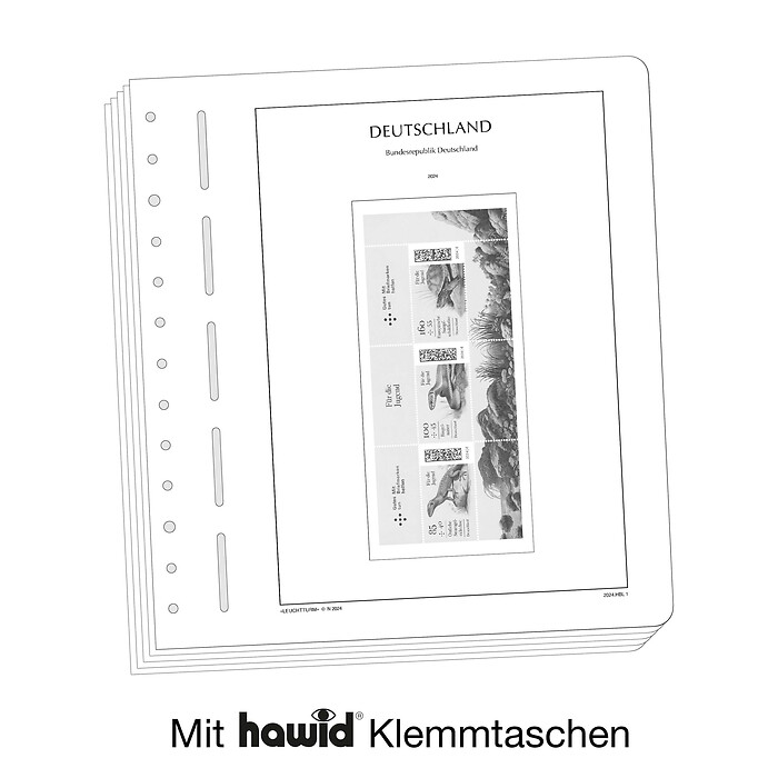 Leuchtturm feuil. compl. SF RFA  feuillets de cahier 2025