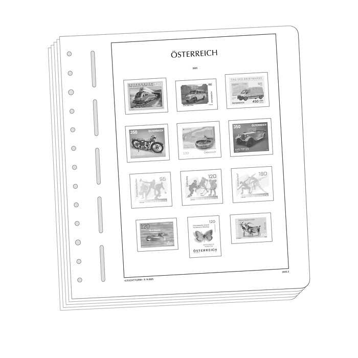 Leuchtturm feuilles complémentaires Autriche 2025