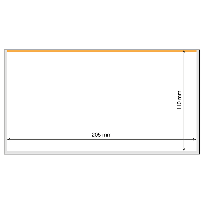 Basic Plus 205 pochettes à chargement par le haut pour billets de banque, paquet de 25