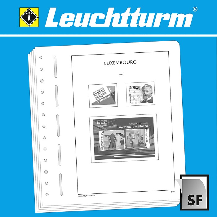 Leuchtturm feuilles complémentaires SF Luxembourg 2025