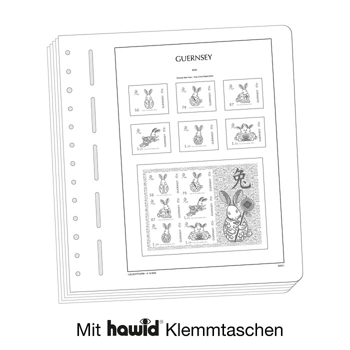 Leuchtturm feuilles complémentaires SF Guernesey 2025