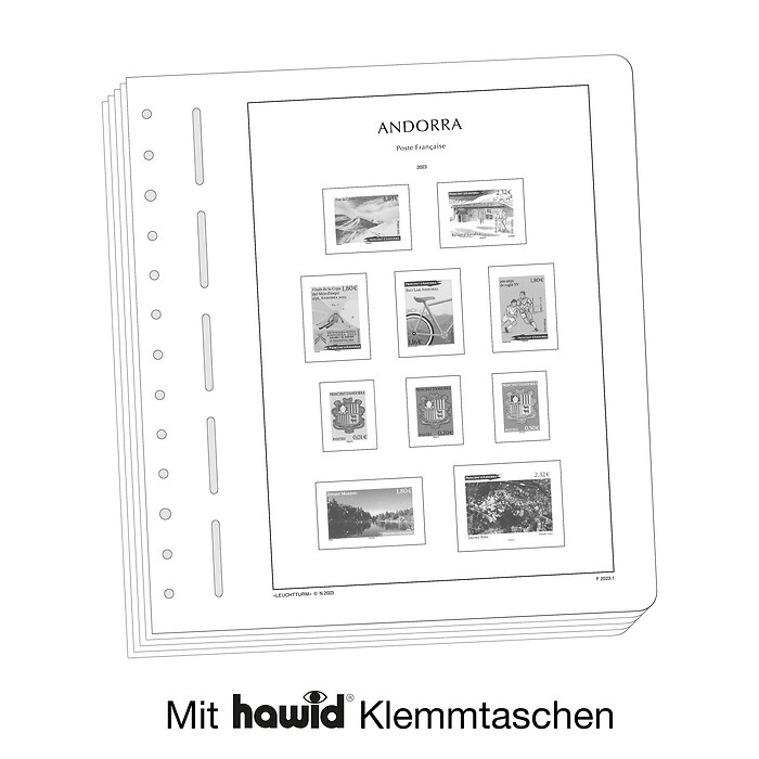 Leuchtturm feuilles complémentaires SF Andorre poste française 2025