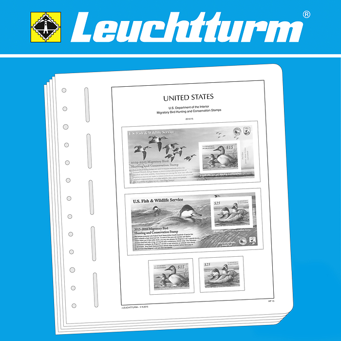Leuchtturm SF Supplement Etats-Unis timbres taxe Permis de Chasse 2025