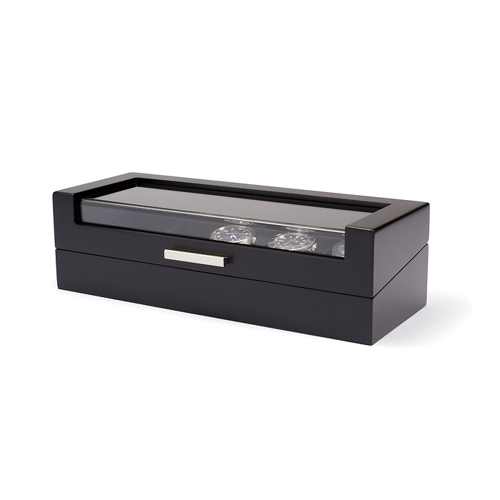 Coffret à montres Tempor, 5 compartiments, noir