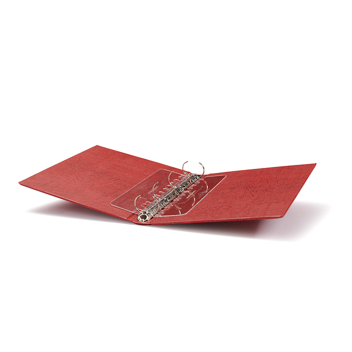 Reliure à anneaux Vario F avec étui de protection, rouge