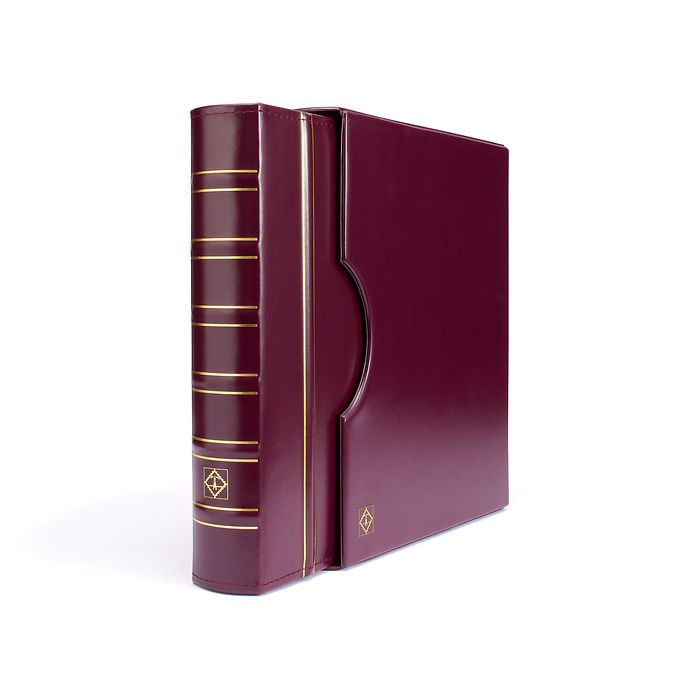 Reliure à anneaux Grande, design classique avec étui de protection, rouge