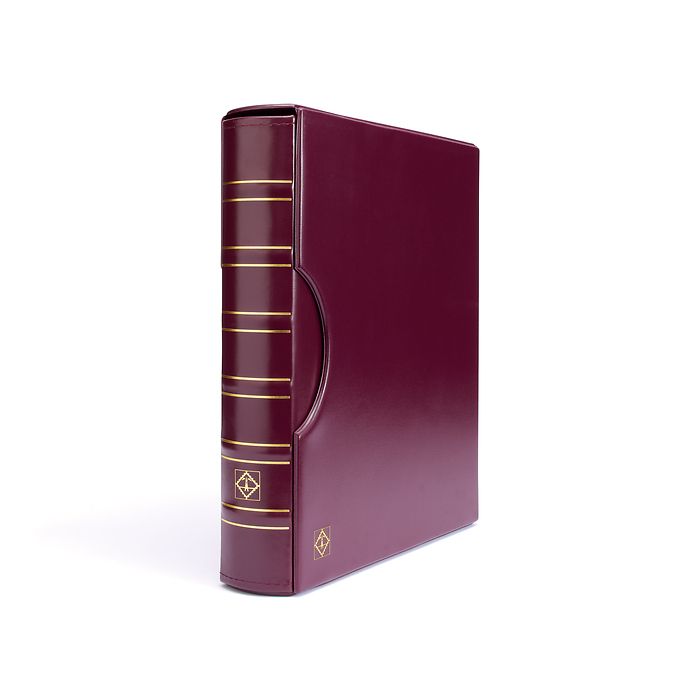 Reliure à anneaux Grande, design classique avec étui de protection, rouge