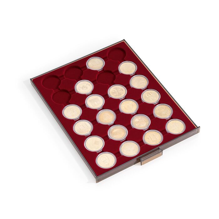Médaillier MB 24 Compartiments circulaires pour 35 mm Ø, teinte fumée