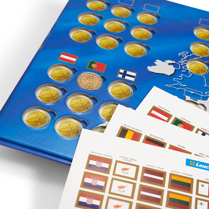 Album Numismatique Presso, Euro collection pour pièces de monnaie de 2 Euros