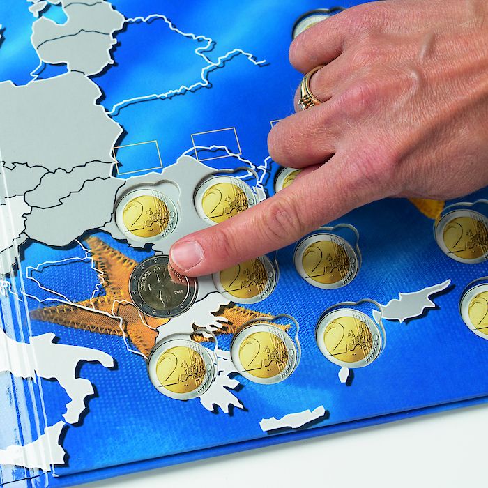 Album Numismatique Presso, Euro collection pour pièces de monnaie de 2 Euros