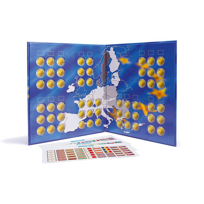Album Numismatique Presso, Euro collection pour pièces de monnaie de 2 Euros