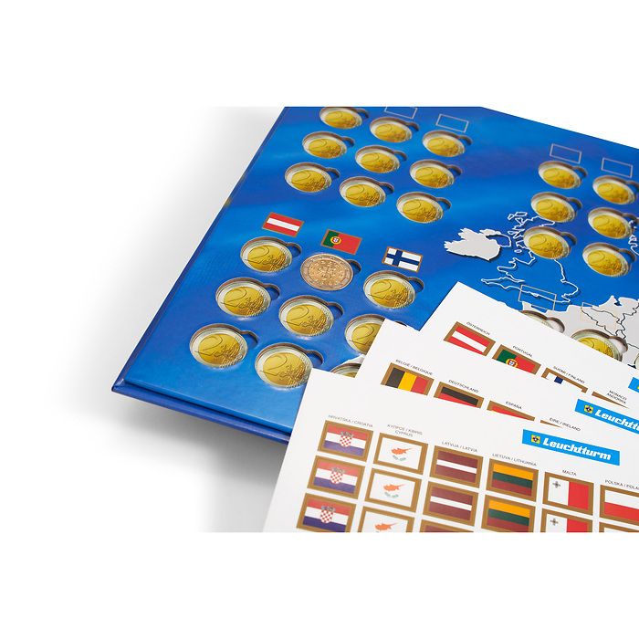 Album Numismatique Presso, Euro collection pour pièces de monnaie de 2 Euros