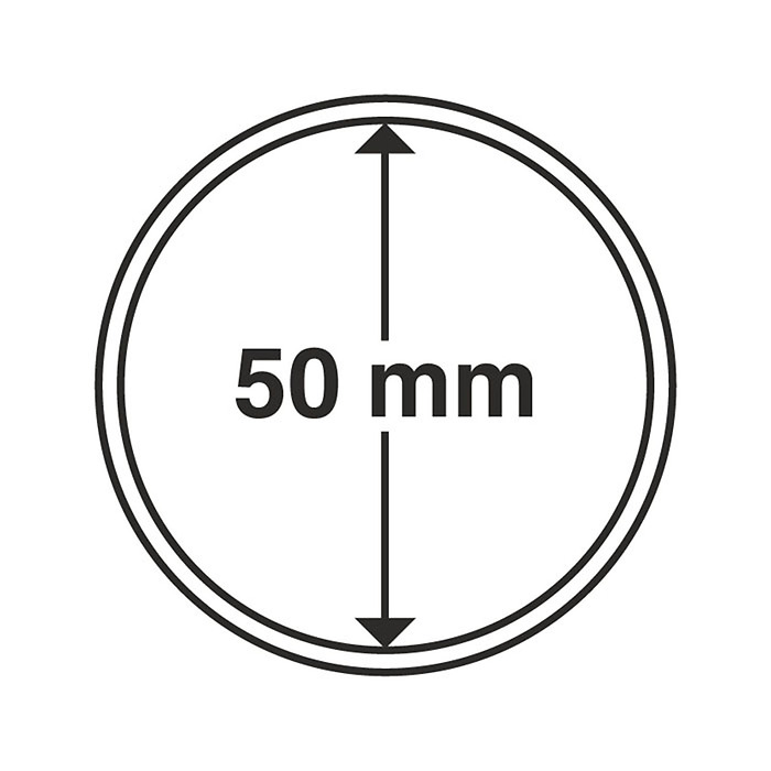 Capsules pour pièces de monnaie diamètre intérieur 50 mm