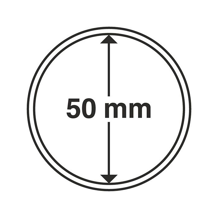 Capsules pour pièces de monnaie diamètre intérieur 50 mm