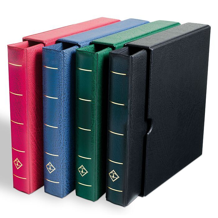 Reliure à anneaux Optima F, avec étui de protection, bleu