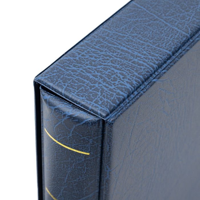 Reliure à anneaux Optima F, avec étui de protection, bleu
