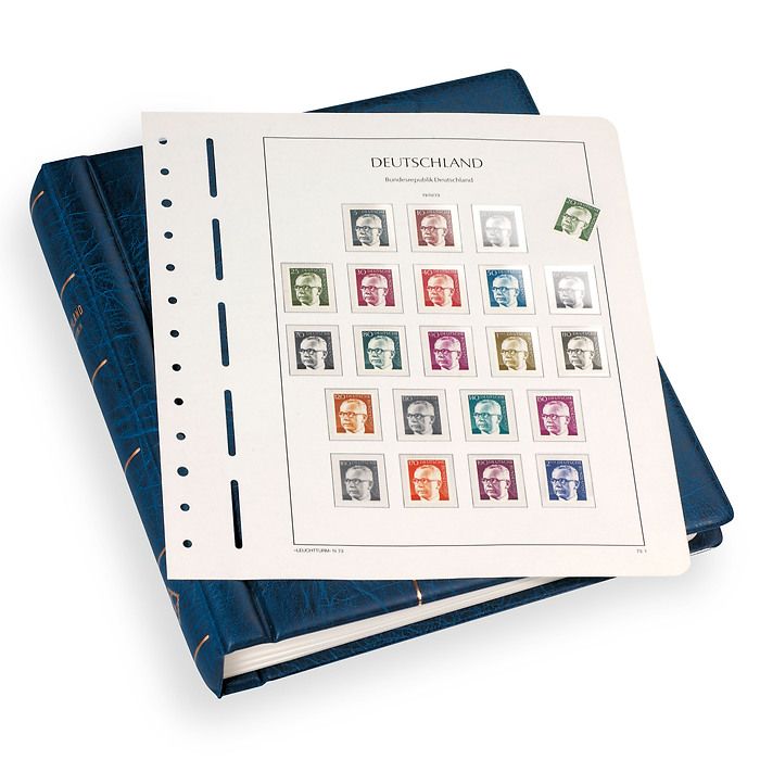 Leuchtturm Reliure à barre rotative Perfect DP, avec étui de protection, tabac