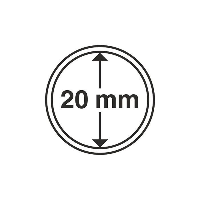 Capsules pour pièces de monnaie diamètre intérieur 20 mm