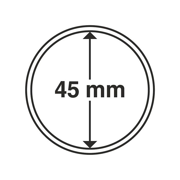 Capsules pour pièces de monnaie diamètre intérieur 45 mm