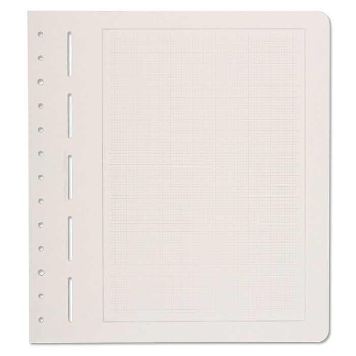 Leuchtturm feuilles neutres PRIMUS A, quadrillées gris pâle, à liséré gris