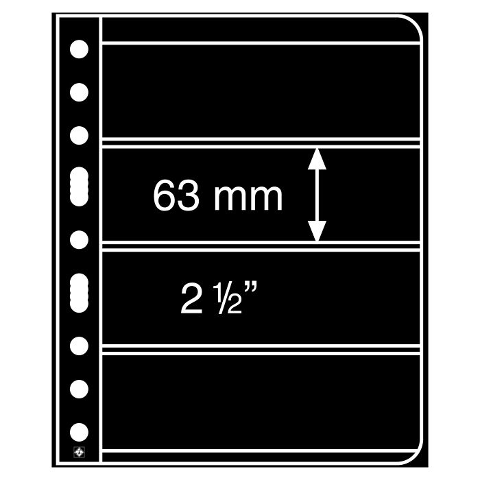 Pochettes plastiques Vario, 4Compartiments, pellicule noir