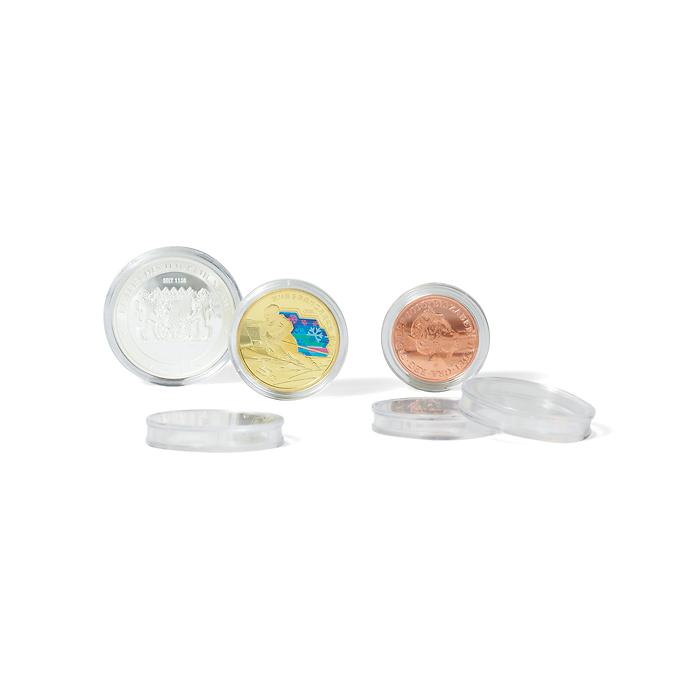 Capsules pour pièces de monnaie diamètre intérieur 24.5 mm p. 100