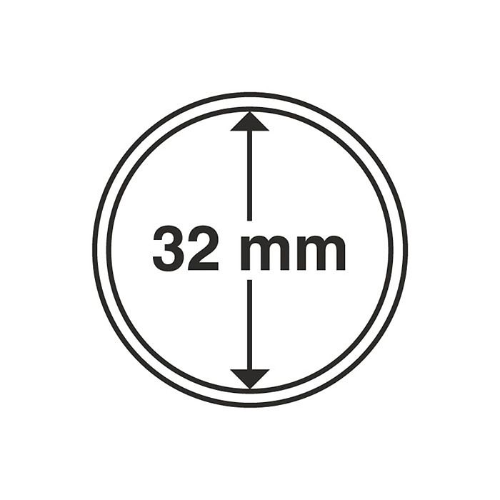 Capsules pour pièces de monnaie diamètre intérieur 32 mm