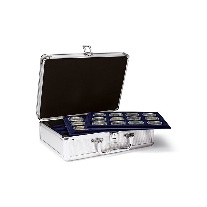 Valisette Numismatique Cargo S6, pour 112 pièces de monnaie, 6 plateaux inclus