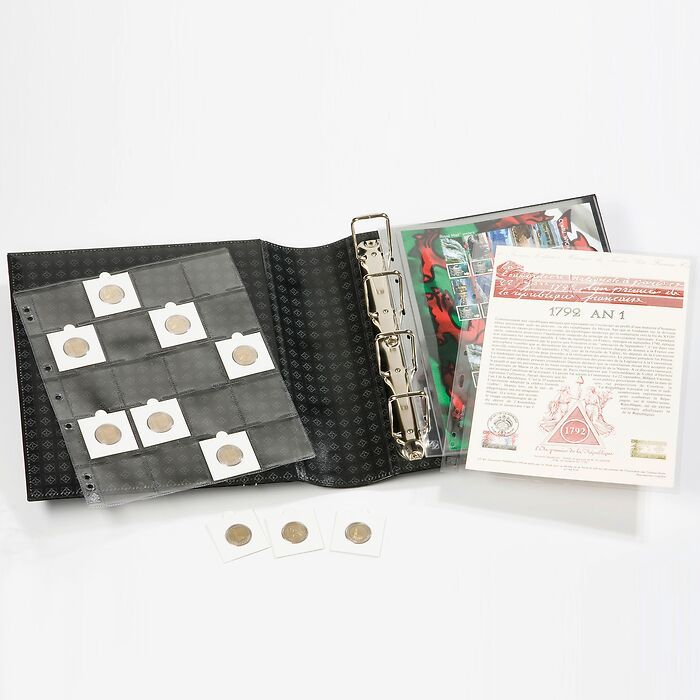 Reliure à anneaux Grande, design classique Gigant, avec étui de protection, noir