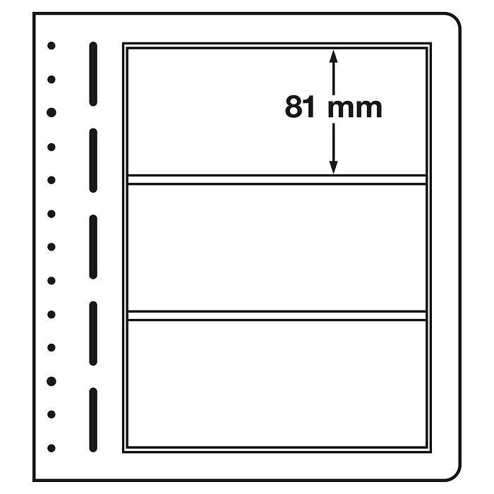 Leuchtturm feuilles neutres LB, 3 Compartiments, 190x 81 mm