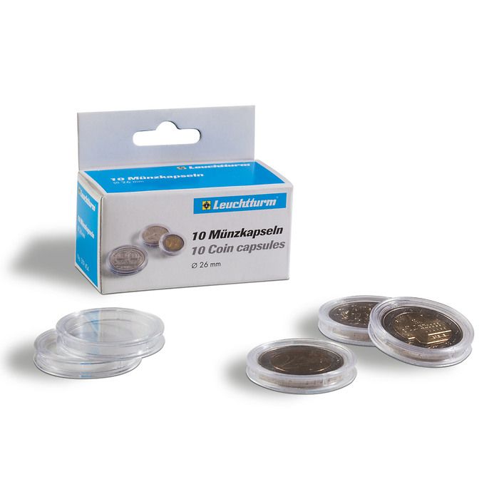 Capsules pour pièces de monnaie diamètre intérieur 32,5 mm