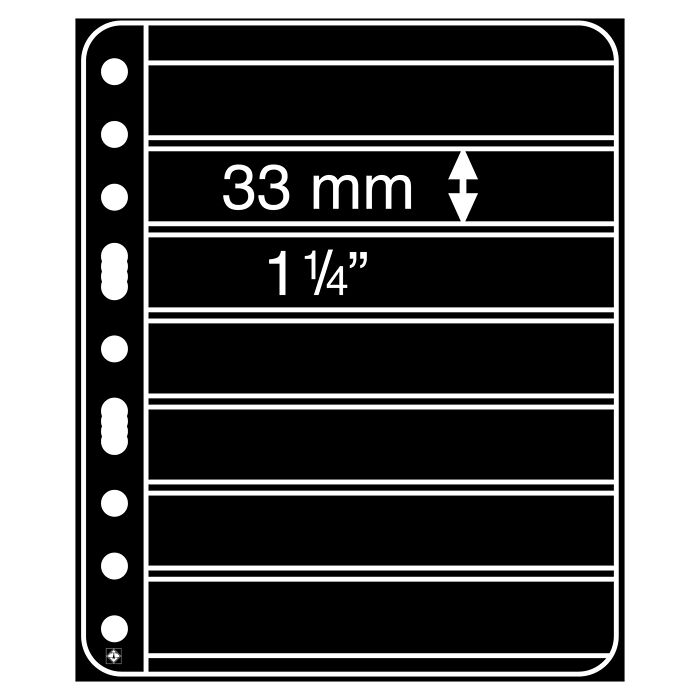 Pochettes plastiques Vario Plus, extra rigides, 7 Compartiments, noir