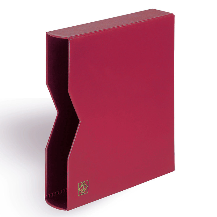 Etui de protection pour reliure á anneaux OPTIMA, design classique, bordeaux