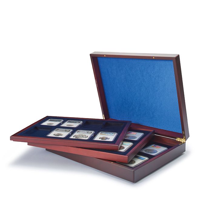 Coffret Numismatique VOLTERRA  TRIO de luxe, avec de chacune 8 US-SLABS