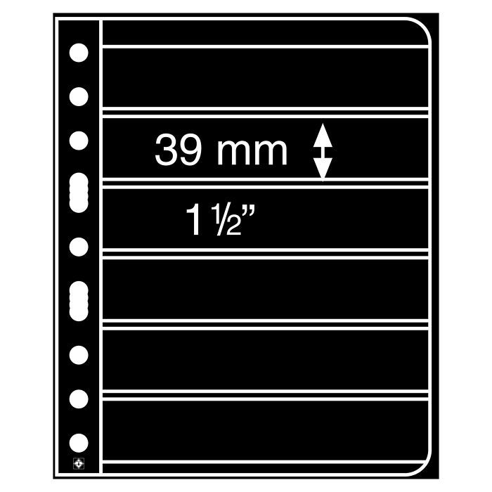 Pochettes plastiques Vario, 6  Compartiments, pellicule noire