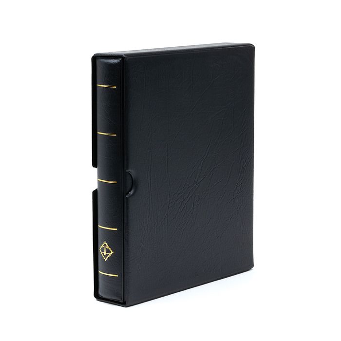 Reliure à anneaux Optima F, avec étui de protection, noir