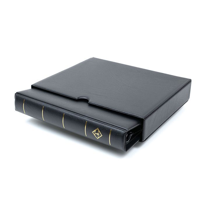 Reliure à anneaux Optima F, avec étui de protection, noir