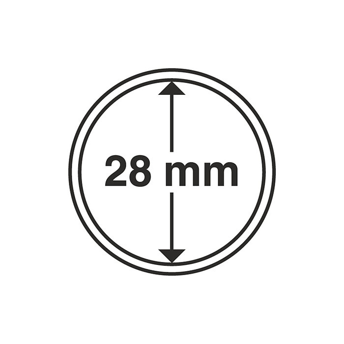 Capsules pour pièces de monnaie diamètre intérieur 28 mm