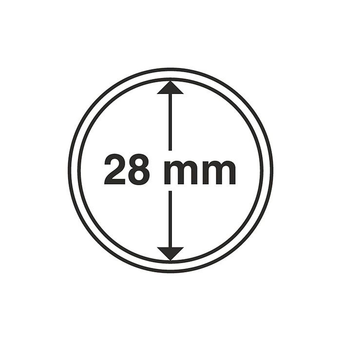 Capsules pour pièces de monnaie diamètre intérieur 28 mm