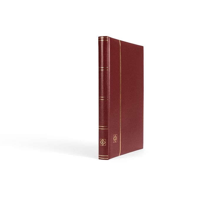 Classeur Premium, DIN A4, 32 feuilles noires, couverture ouatinée ecuir, rouge