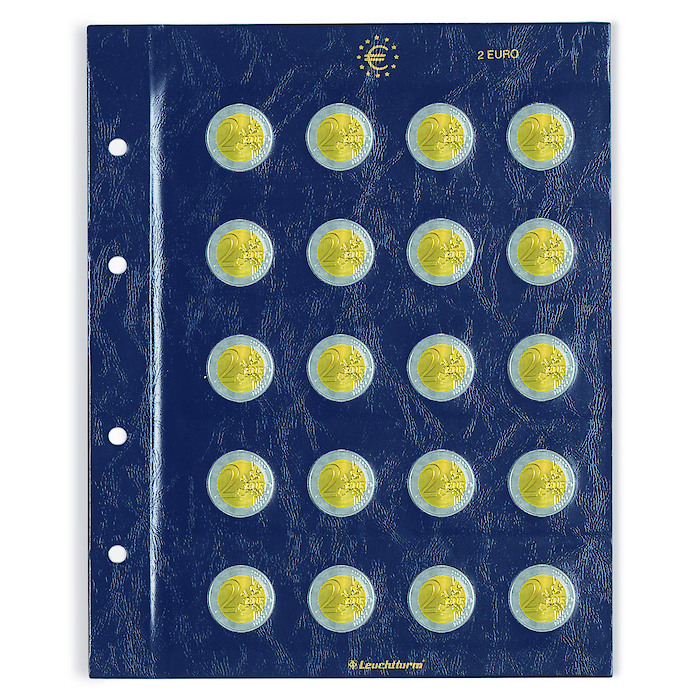 feuilles Numismatiques Vista,   pour pièces de 2 Euros