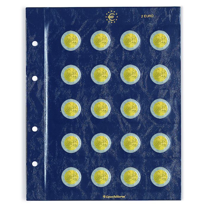 feuilles Numismatiques Vista,   pour pièces de 2 Euros