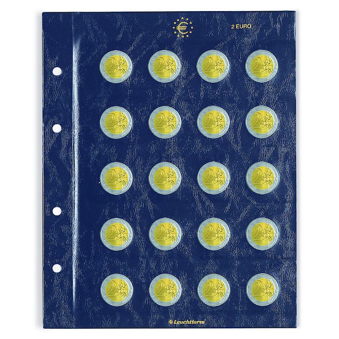 Feuilles Numismatiques VISTA,  pour pièces de 2 Euros