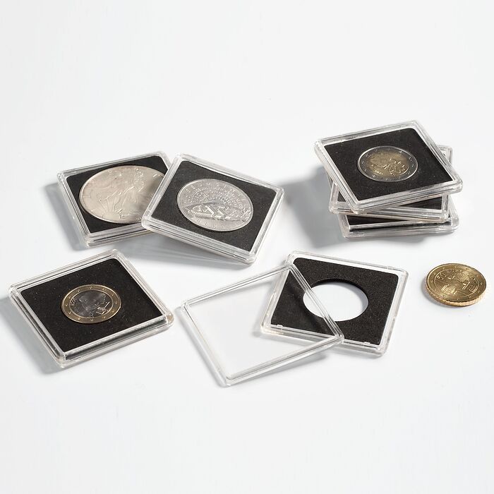 capsules QUADRUM pour pièces de monnaie de diamètre intérieur 33 mm p. 100