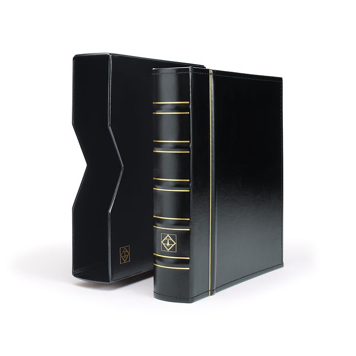 Album Numismatique Optima, design classique avec étui de protection, noir