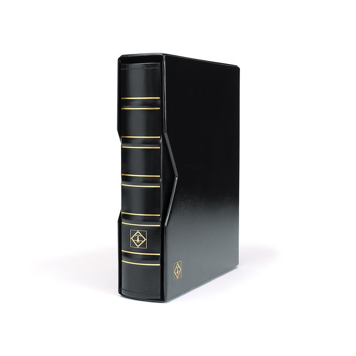 Album Numismatique Optima, design classique avec étui de protection, noir