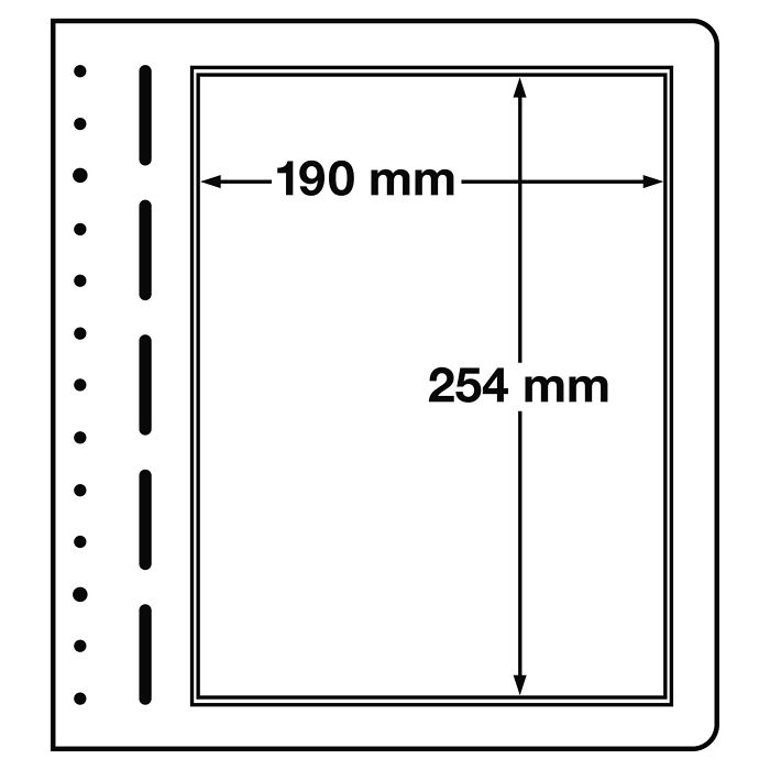 LEUCHTTURM feuilles neutres LB, 1 compartiment, 190x254 mm