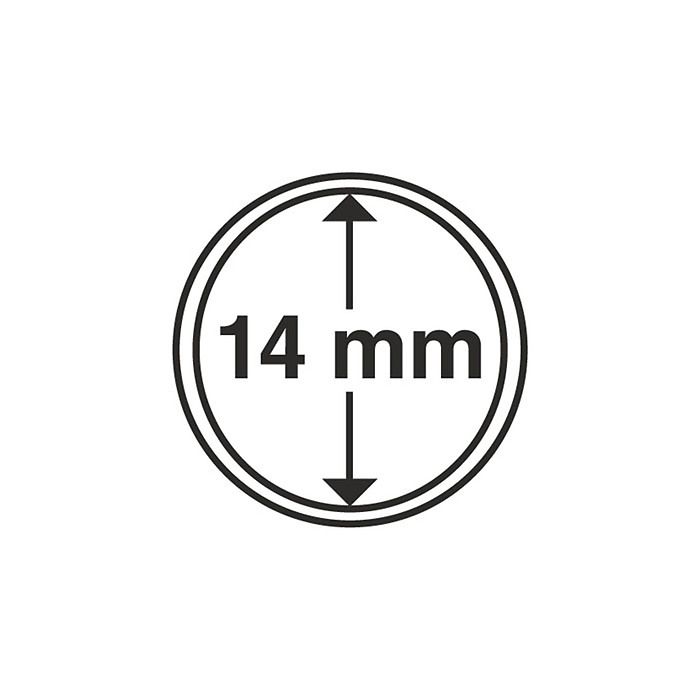 Capsules pour pièces de monnaie diamètre intérieur 14 mm
